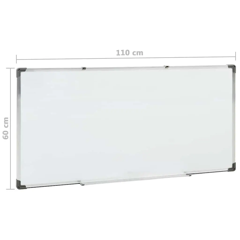 Whiteboard Magnetic Writing Board Wall-Mounted 110 x 60 cm White