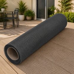 Reliable Black Fiberglass Mesh Screen 112x1000 cm for Repairs