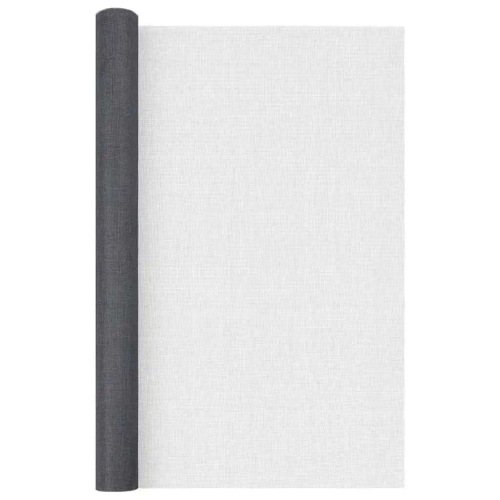 Fiberglass Screen Mesh Insect Barrier for Doors and Windows 60x1000cm Grey