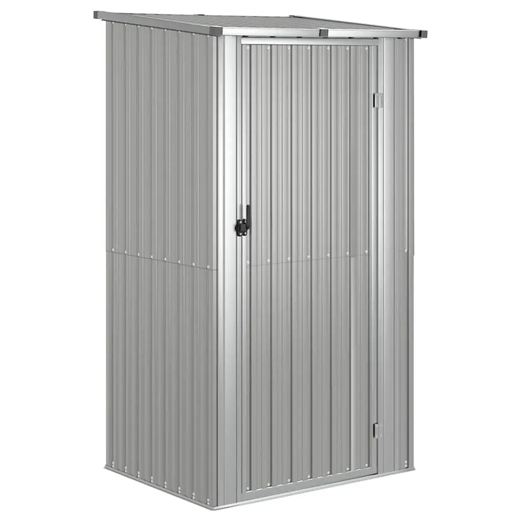 Garden Shed Outdoor Storage Tool House Grey Galvanised Steel 118.5 x 97 x 209.5 cm