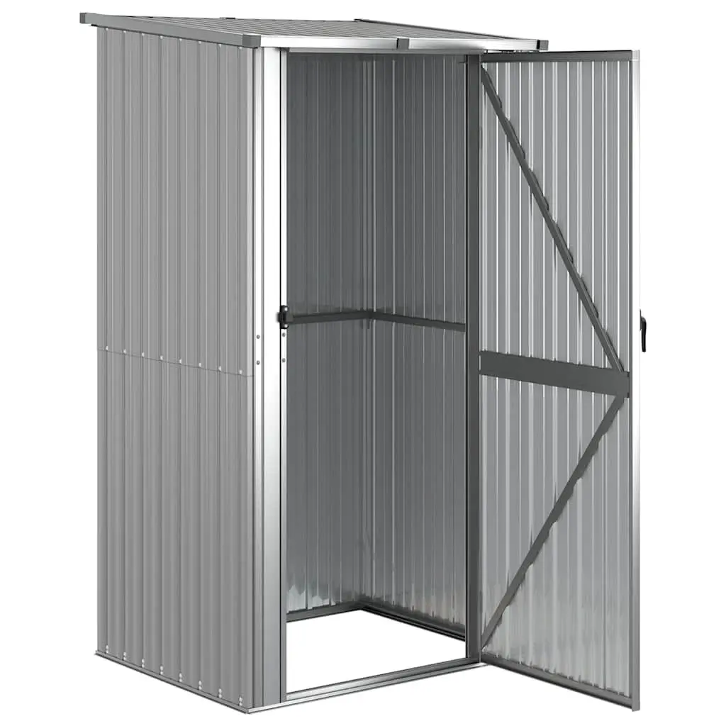 Garden Shed Outdoor Storage Tool House Grey Galvanised Steel 118.5 x 97 x 209.5 cm