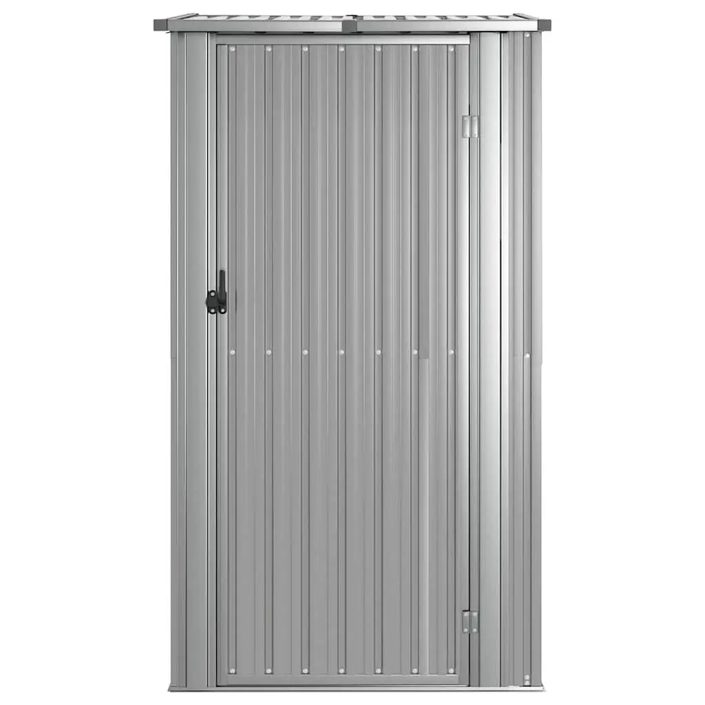 Garden Shed Outdoor Storage Tool House Grey Galvanised Steel 118.5 x 97 x 209.5 cm