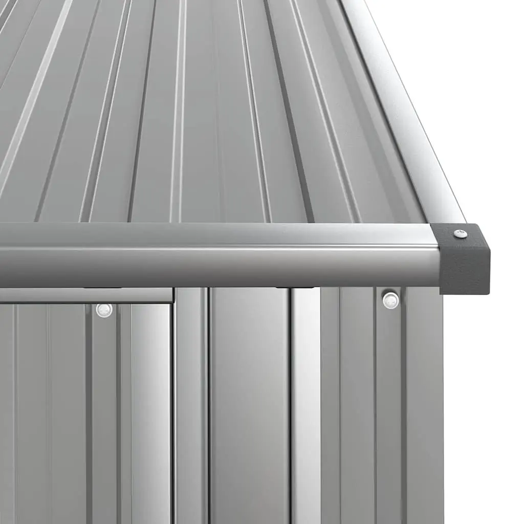 Garden Shed Outdoor Storage Tool House Grey Galvanised Steel 118.5 x 97 x 209.5 cm