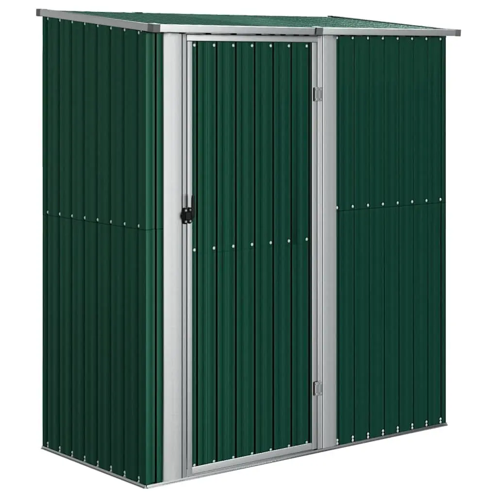 Garden Shed Outdoor Storage Galvanised Steel Lockable Door Green 180.5 x 97 x 209.5 cm