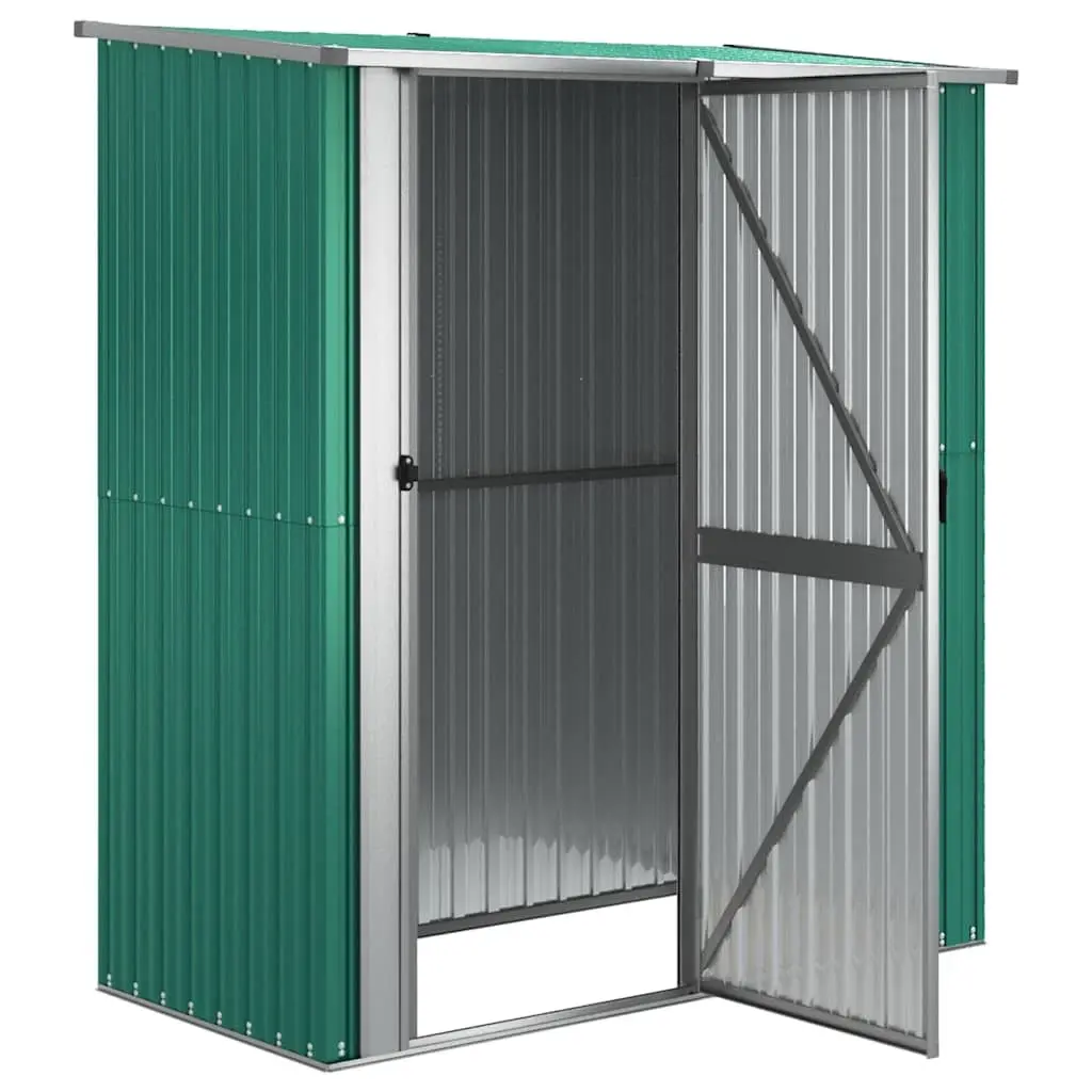 Garden Shed Outdoor Storage Galvanised Steel Lockable Door Green 180.5 x 97 x 209.5 cm