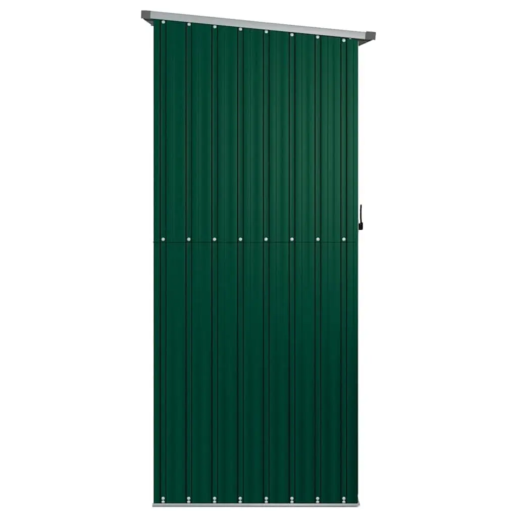 Garden Shed Outdoor Storage Galvanised Steel Lockable Door Green 180.5 x 97 x 209.5 cm