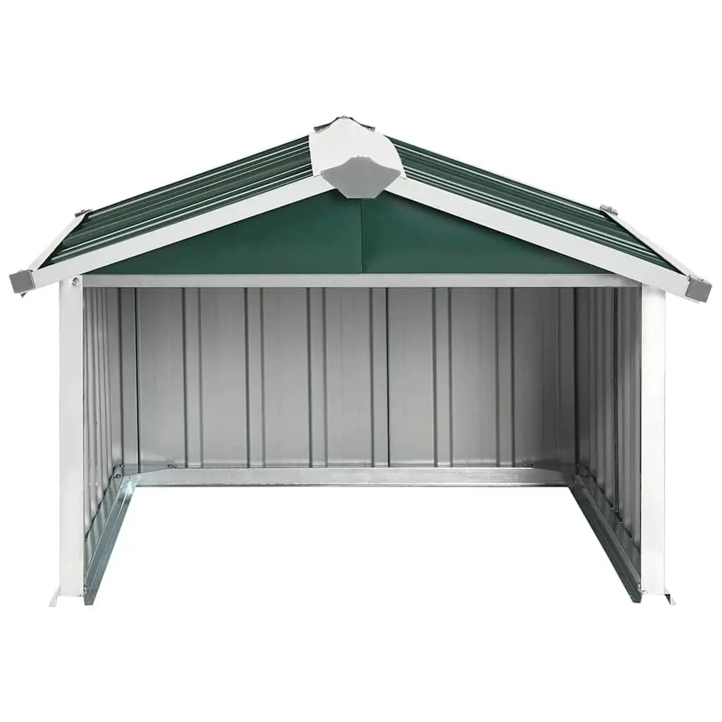 Robot Lawnmower Shed Outdoor Storage Galvanised Steel 92 x 97 x 63 cm Green