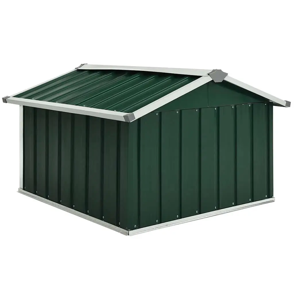Robot Lawnmower Shed Outdoor Storage Galvanised Steel 92 x 97 x 63 cm Green
