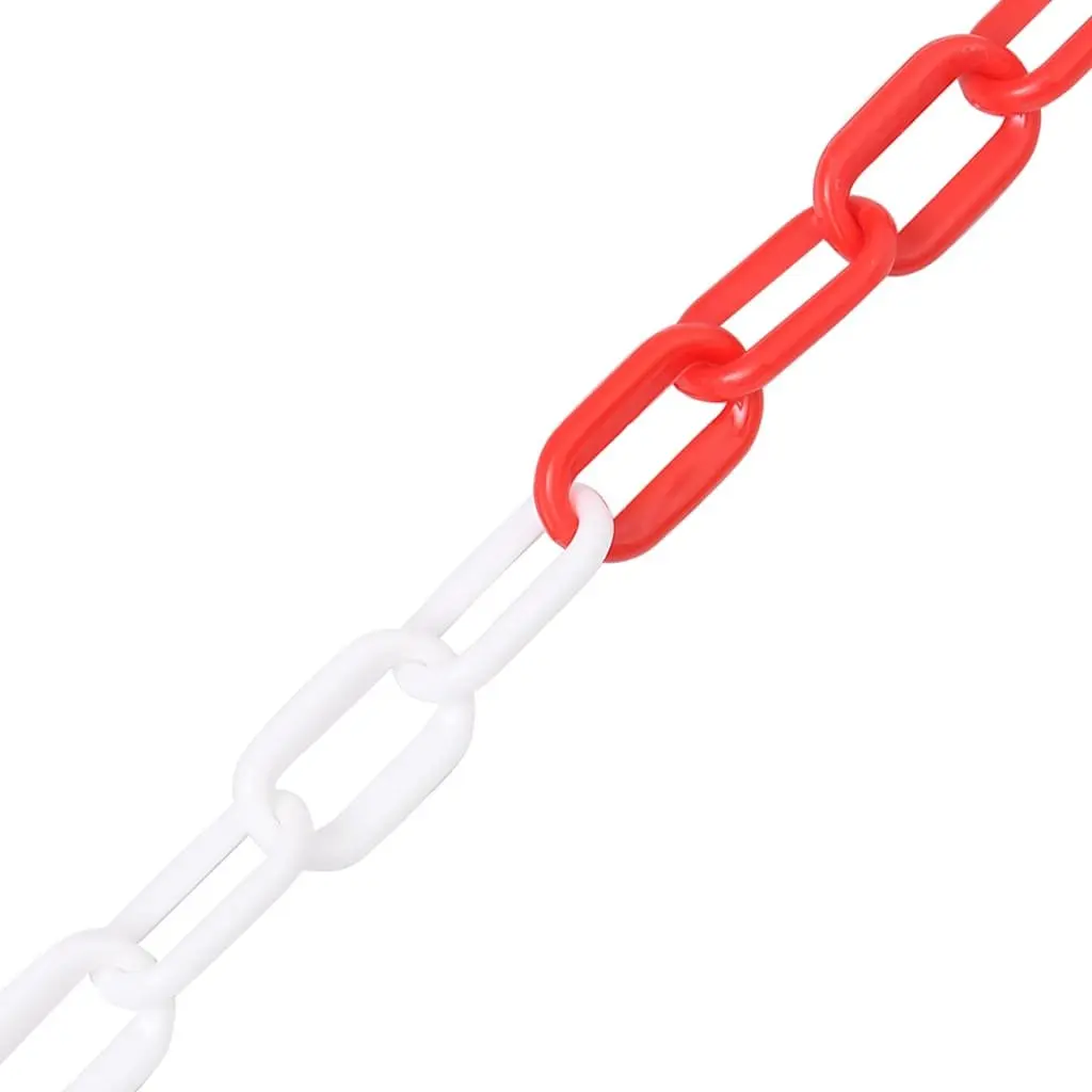 100m Red and White Warning Chain for Safety
