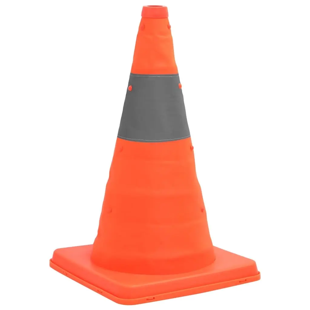 Pop-up Traffic Cones Safety 42 cm High Visibility Bright Orange 10 Piece