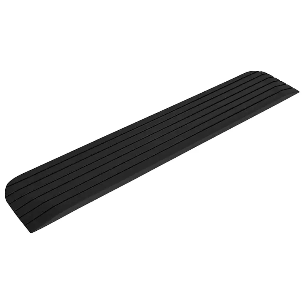 Rubber Non-Slip Surface Ramps for Mobility Devices Wheelchairs Rollators Scooters Set of 2 110x21x25cm