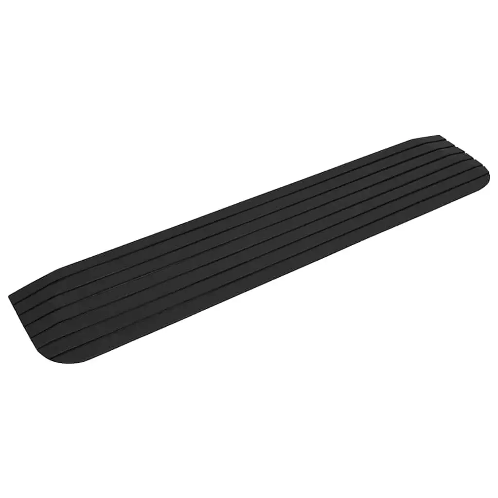 Rubber Non-Slip Surface Ramps for Mobility Devices Wheelchairs Rollators Scooters Set of 2 110x21x25cm