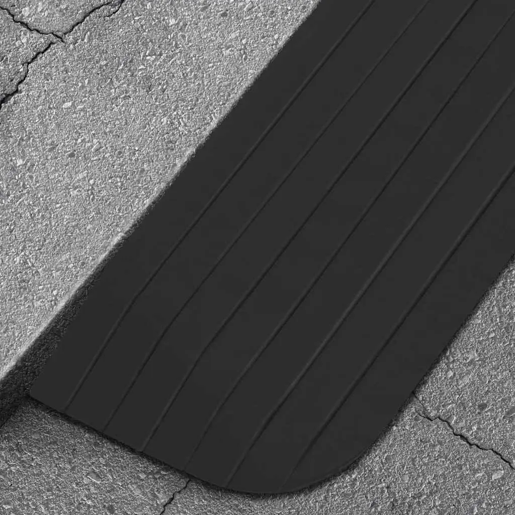 Rubber Non-Slip Surface Ramps for Mobility Devices Wheelchairs Rollators Scooters Set of 2 110x21x25cm