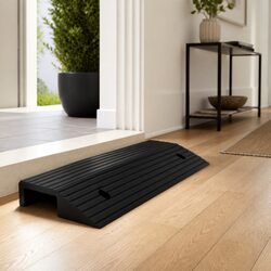 Rubber Threshold Ramp 80x40x8cm Non-Slip Bridge Wheelchair Scooter Rollator
