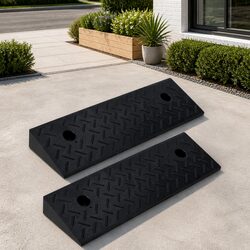 Reliable Rubber Kerb Ramps: Safe & Practical - 2 Pack
