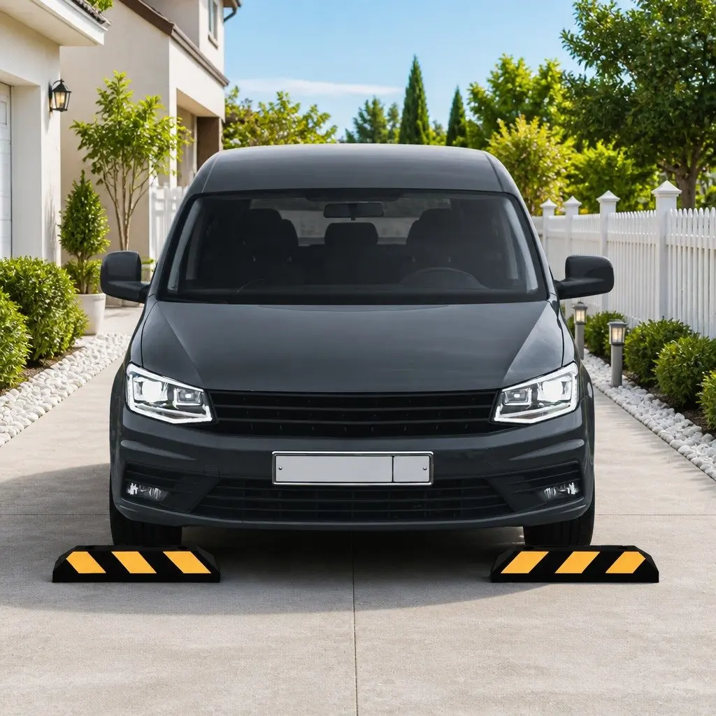 Reflective Rubber Parking Blocks for Safety