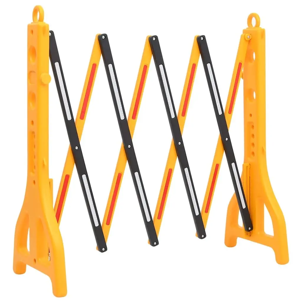 Folding Traffic Barrier Yellow Black Reflective Safety Road Restriction Portable