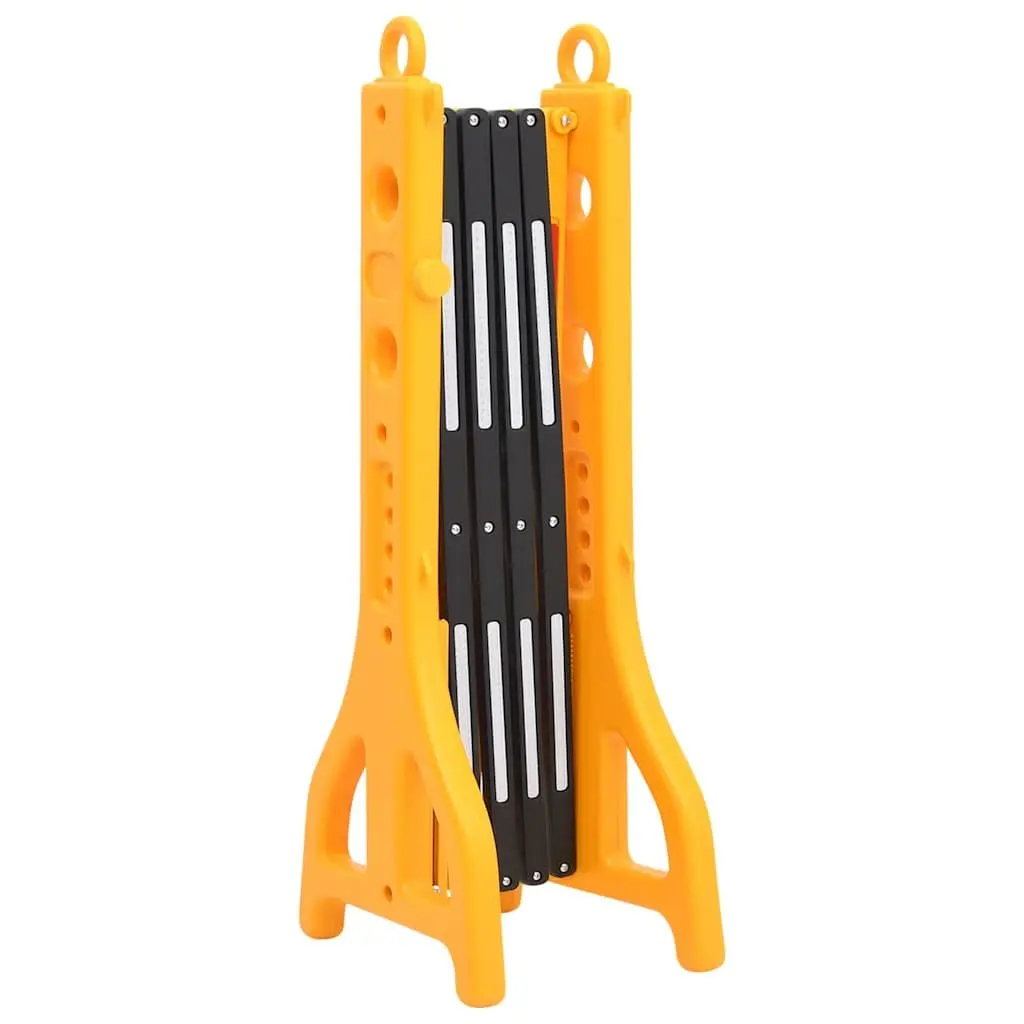 Folding Traffic Barrier Yellow Black Reflective Safety Road Restriction Portable