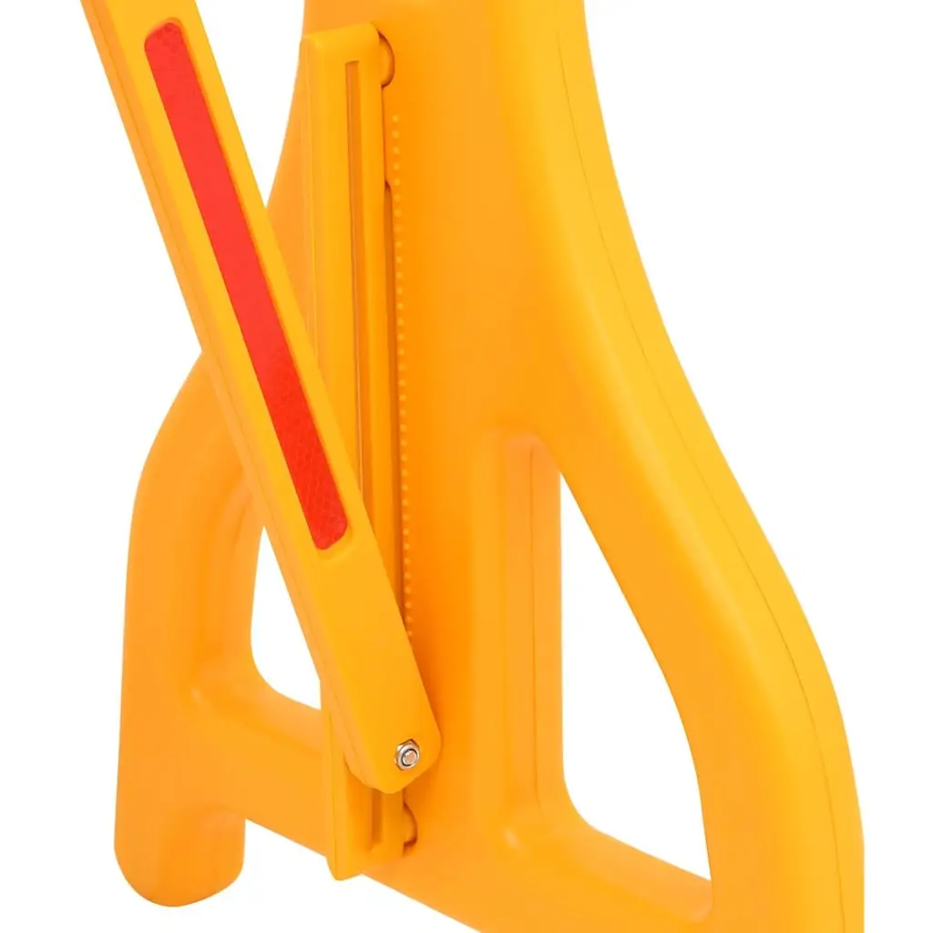 Folding Traffic Barrier Yellow Black Reflective Safety Road Restriction Portable
