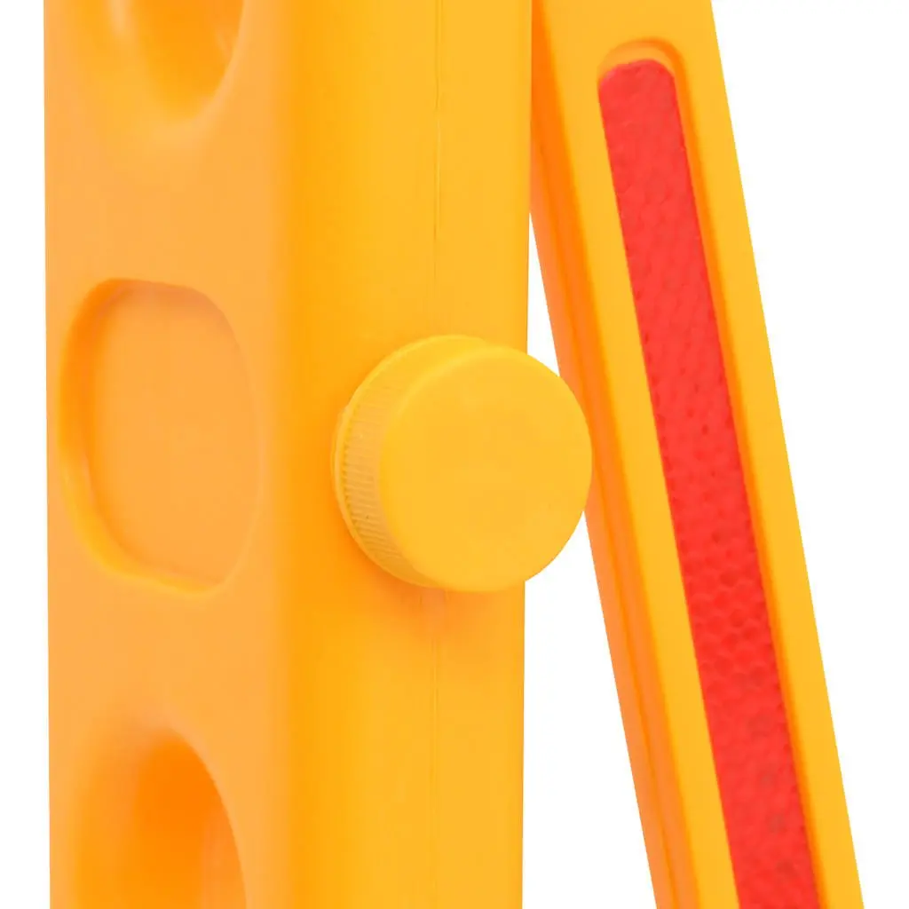 Folding Traffic Barrier Yellow Black Reflective Safety Road Restriction Portable