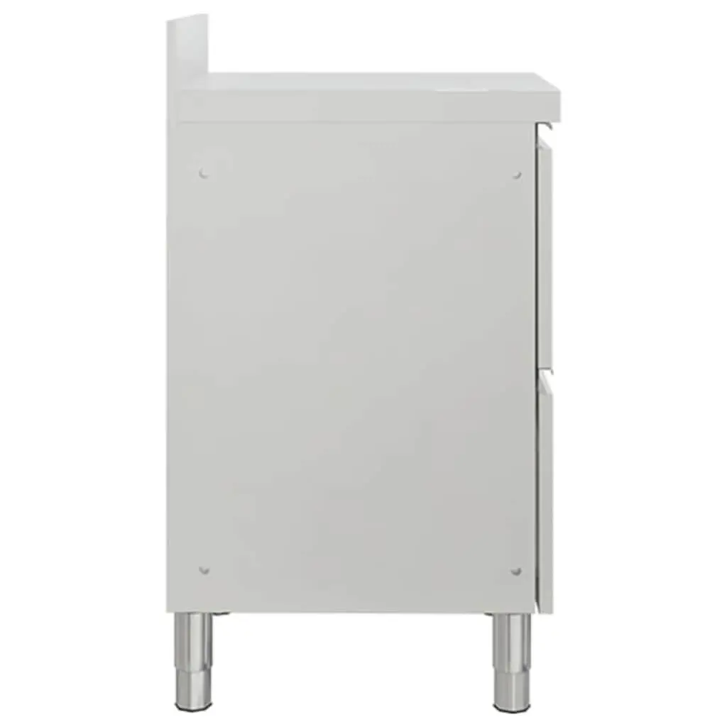 Commercial Kitchen Cabinet Stainless Steel Storage 50x60x96cm 2 Drawers