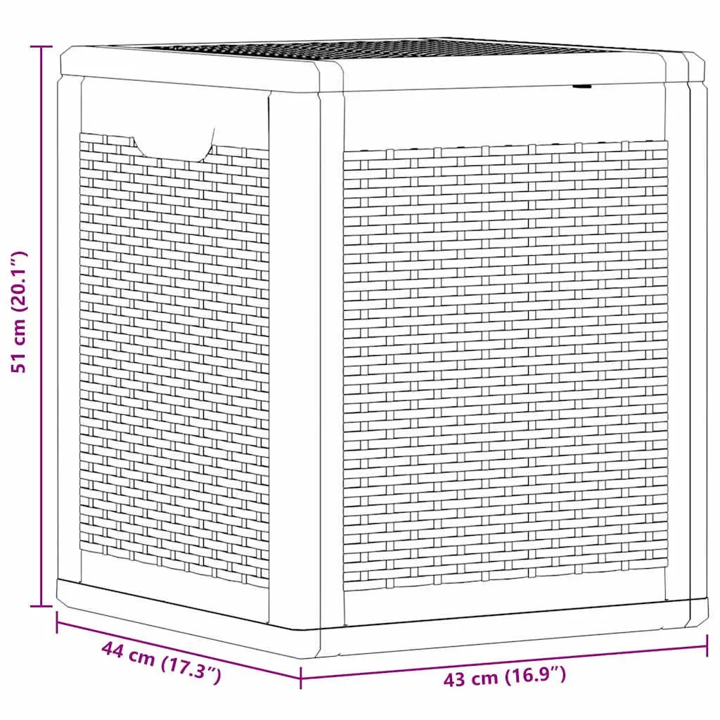 Garden Storage Box 90L Outdoor Deck Patio Rattan Weather-Resistant Container