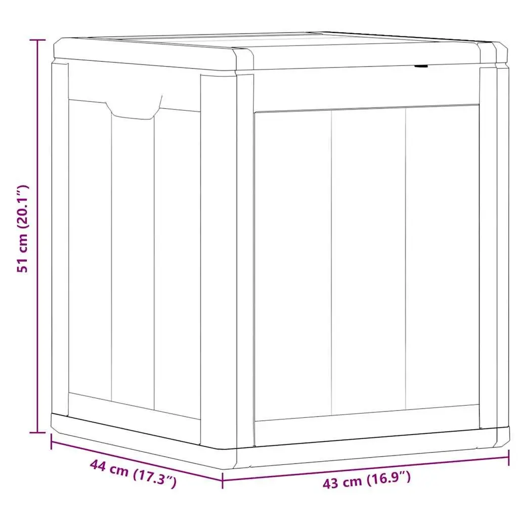 Garden Storage Box 90L Outdoor Patio Furniture Grey Weatherproof Container