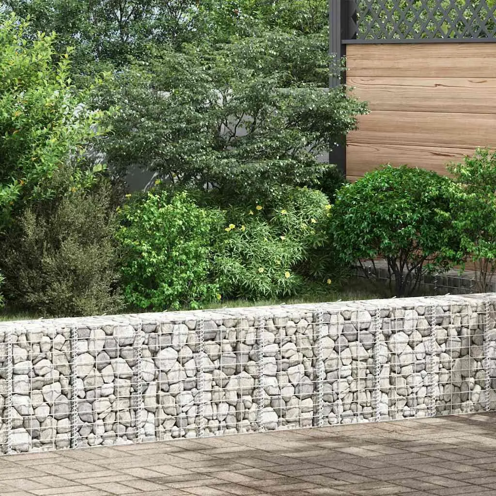 Gabion Raised Beds Garden Planter 30x30x50 cm Silver 3 Piece