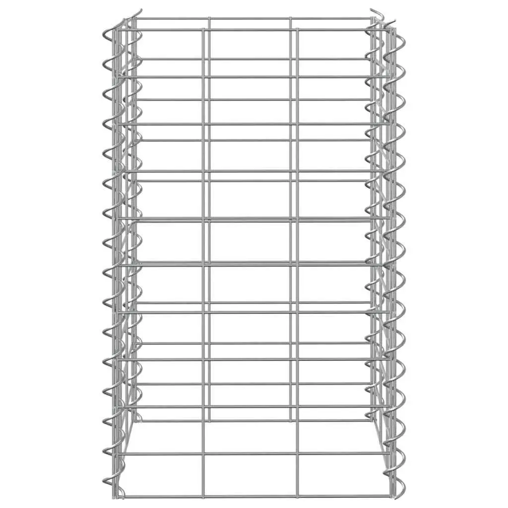 Gabion Raised Beds Garden Planter 30x30x50 cm Silver 3 Piece
