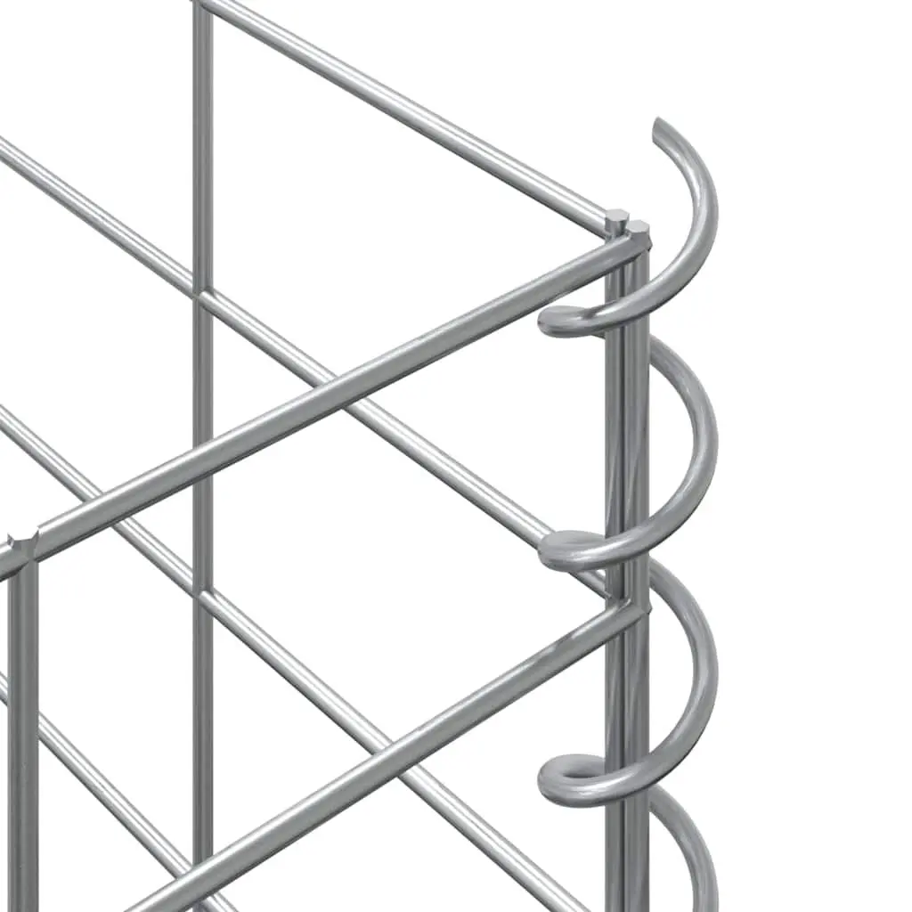 Gabion Raised Beds Garden Planter 30x30x50 cm Silver 3 Piece