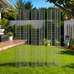 Reliable Gabion Raised Beds - 3 pcs of 30x30x150 cm Iron Baskets