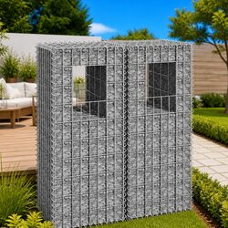 Reliable Gabion Basket Posts - 2 pcs Iron Fencing