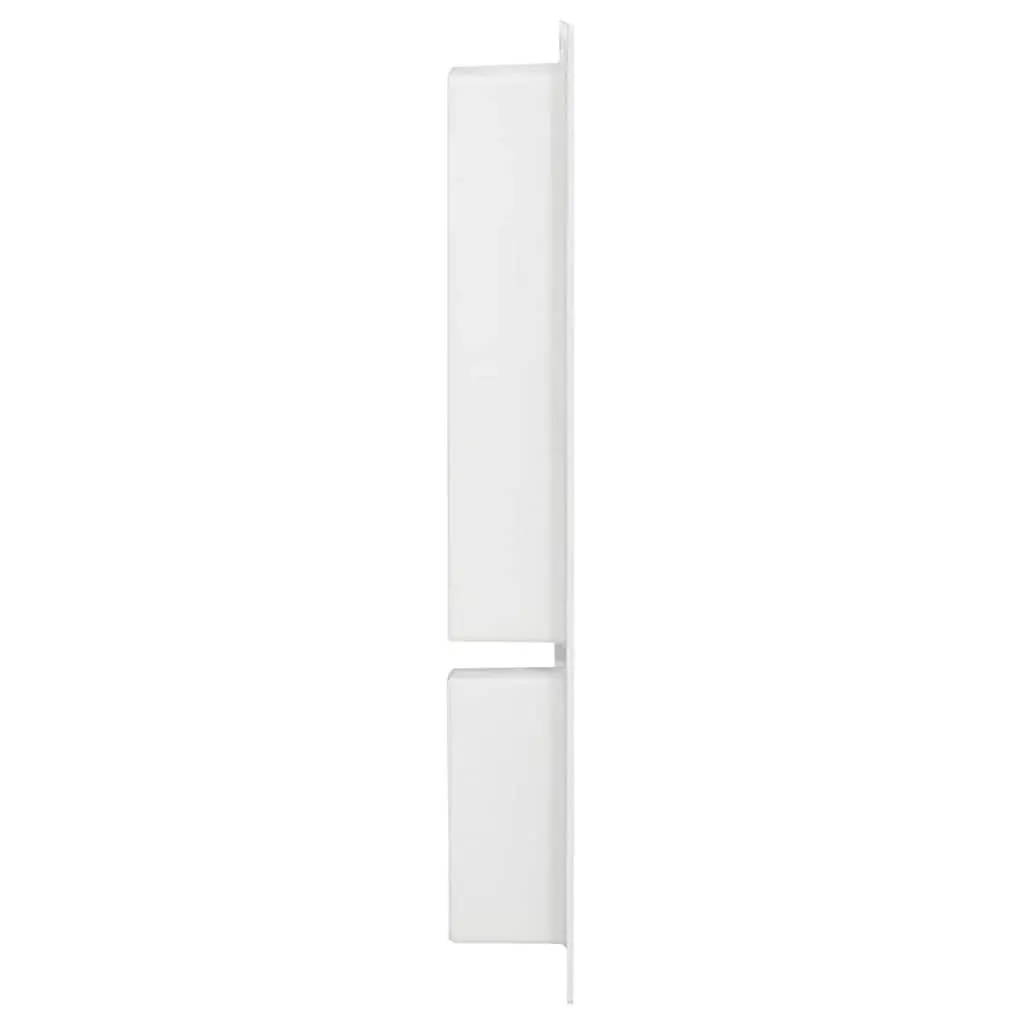 Shower Niche Storage Wall Mounted Shelf Unit 2 Compartments High Gloss White 41 x 69 x 9 cm