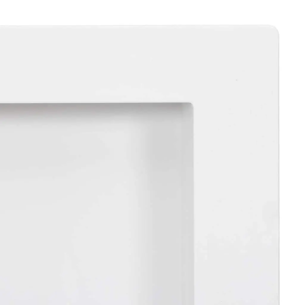 Shower Niche Storage Wall Mounted Shelf Unit 2 Compartments High Gloss White 41 x 69 x 9 cm