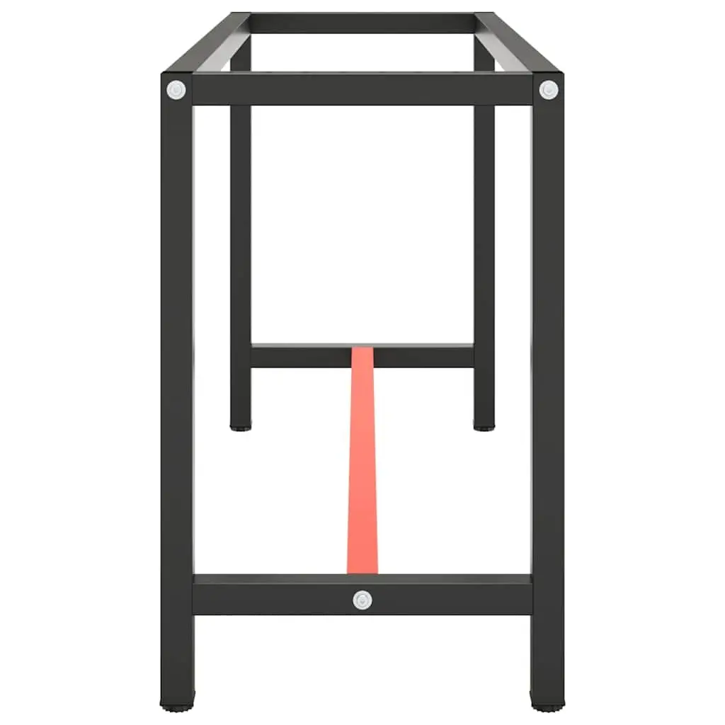 Work Bench Frame Heavy Duty Metal Table Legs Base Support Structure Matte Black