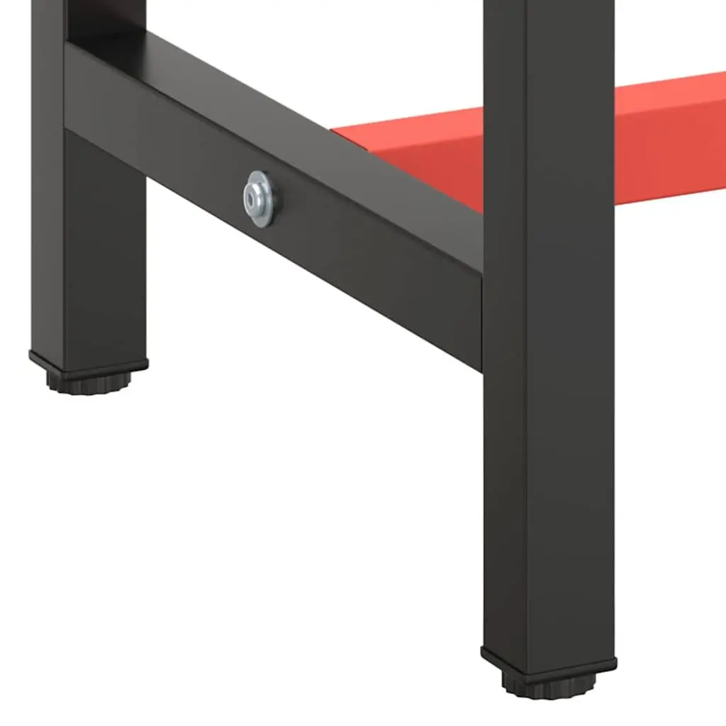 Work Bench Frame Heavy Duty Metal Table Base Legs Powder Coated Black Red