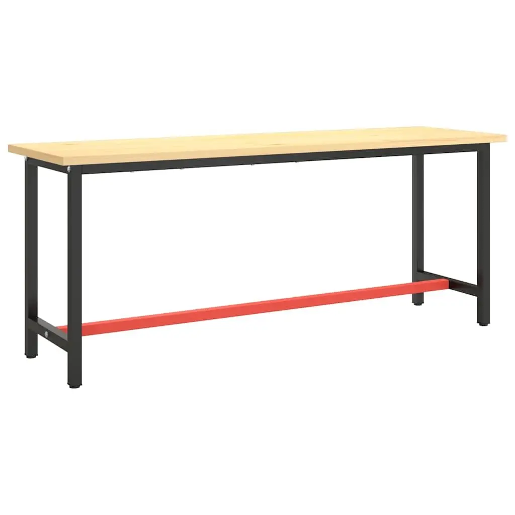 Work Bench Frame Heavy Duty Metal Table Base Legs Powder Coated Black Red
