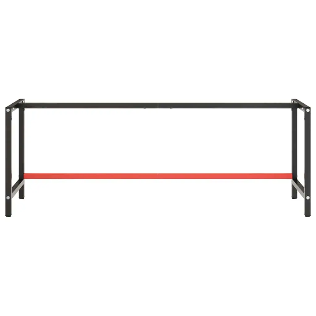 Metal Work Bench Frame Heavy Duty Table Legs 220 x 57 x 79 cm Matte Black
