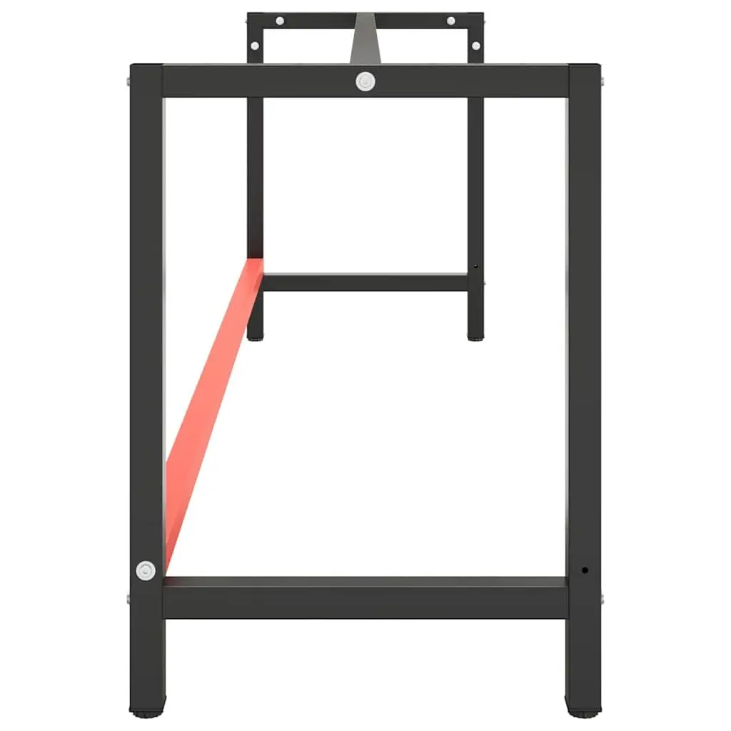 Metal Work Bench Frame Heavy Duty Table Legs 220 x 57 x 79 cm Matte Black