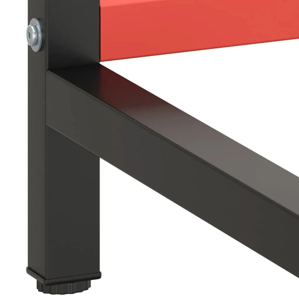 Metal Work Bench Frame Heavy Duty Table Legs 220 x 57 x 79 cm Matte Black