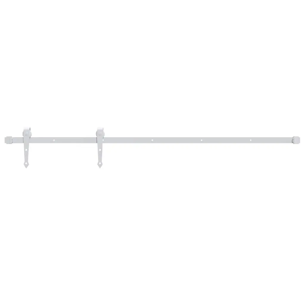 Sliding Door Hardware Kit 200cm Steel Track System White