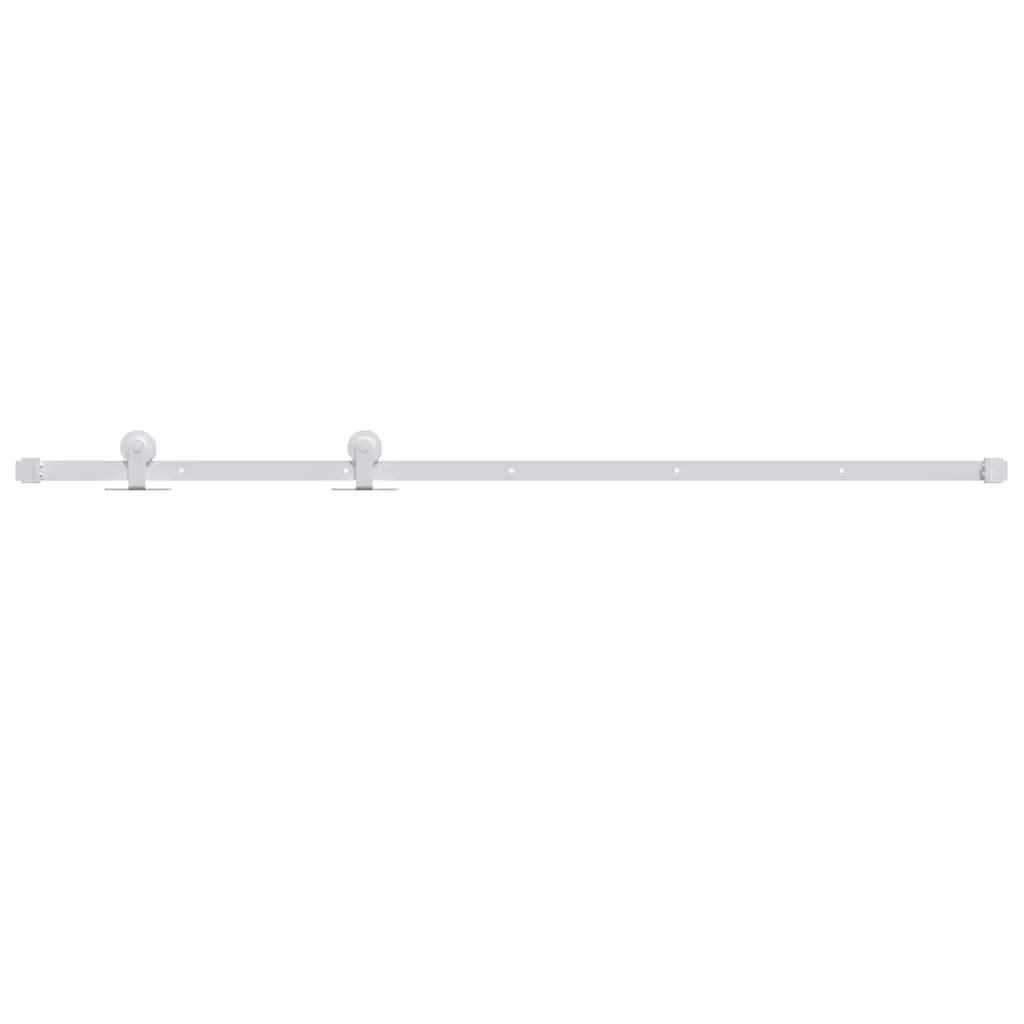 Sliding Door Hardware Kit 183cm Steel Track Rail System White