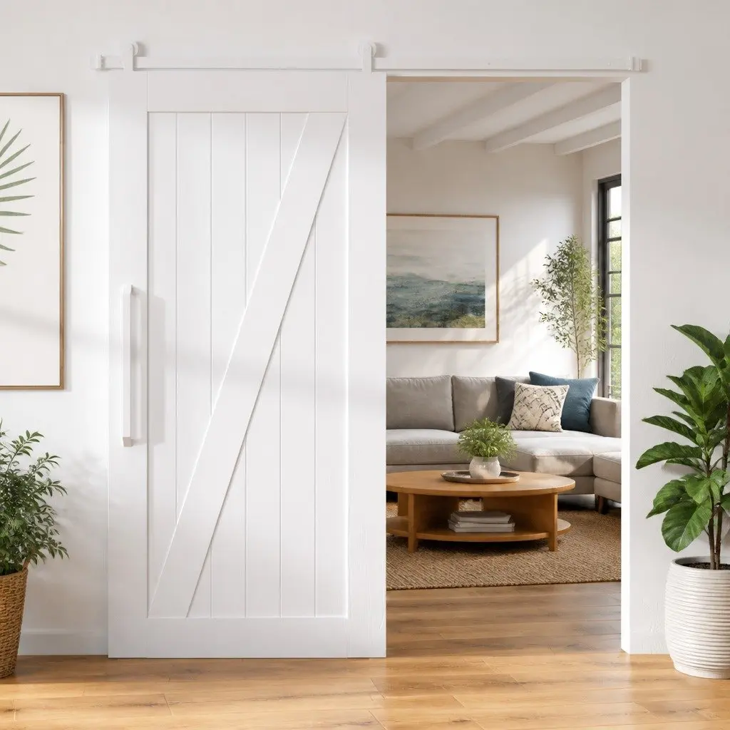 Sliding Door Hardware Kit Sliding Doors 200cm Steel Track Rail White