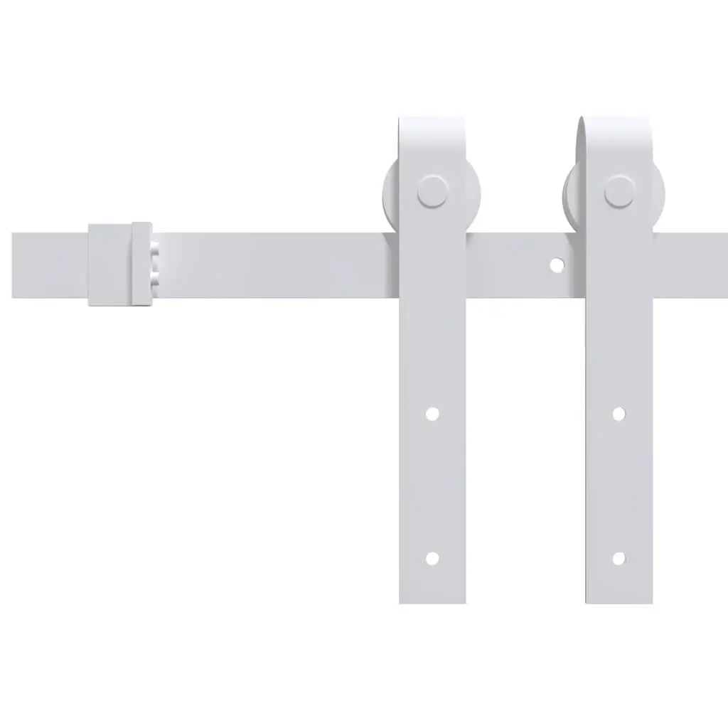 Sliding Door Hardware Kit Barn Door 183cm Steel Track Rail White