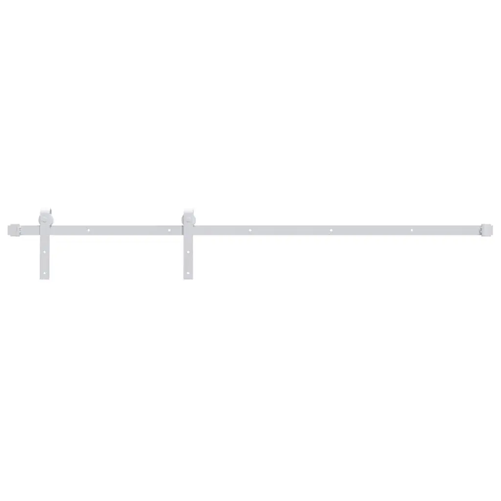 Sliding Door Hardware Kit Barn Door System 200cm Powder-Coated Steel White