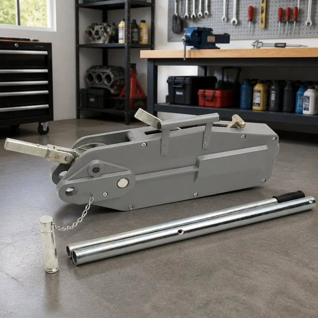 Hand Winch Manual Pulling Hoist 3200kg Telescopic Handle Portable