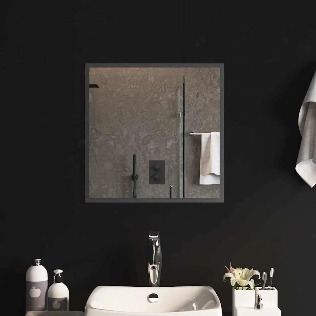 LED Bathroom Mirror 50x50cm Vanity Makeup Wall Mount Waterproof USB Light