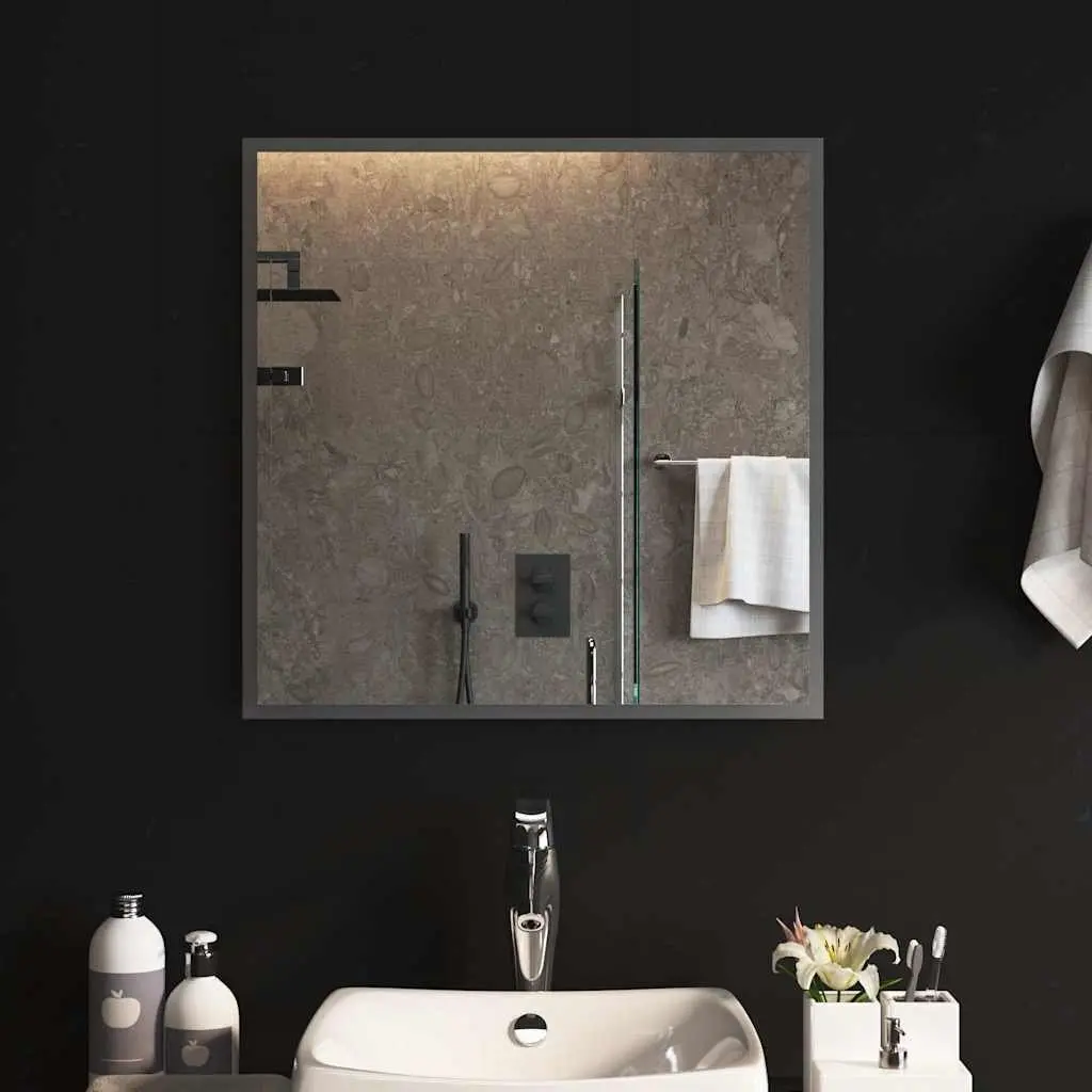 LED Bathroom Mirror Vanity Wall Mount 60x60 cm Waterproof USB Interface