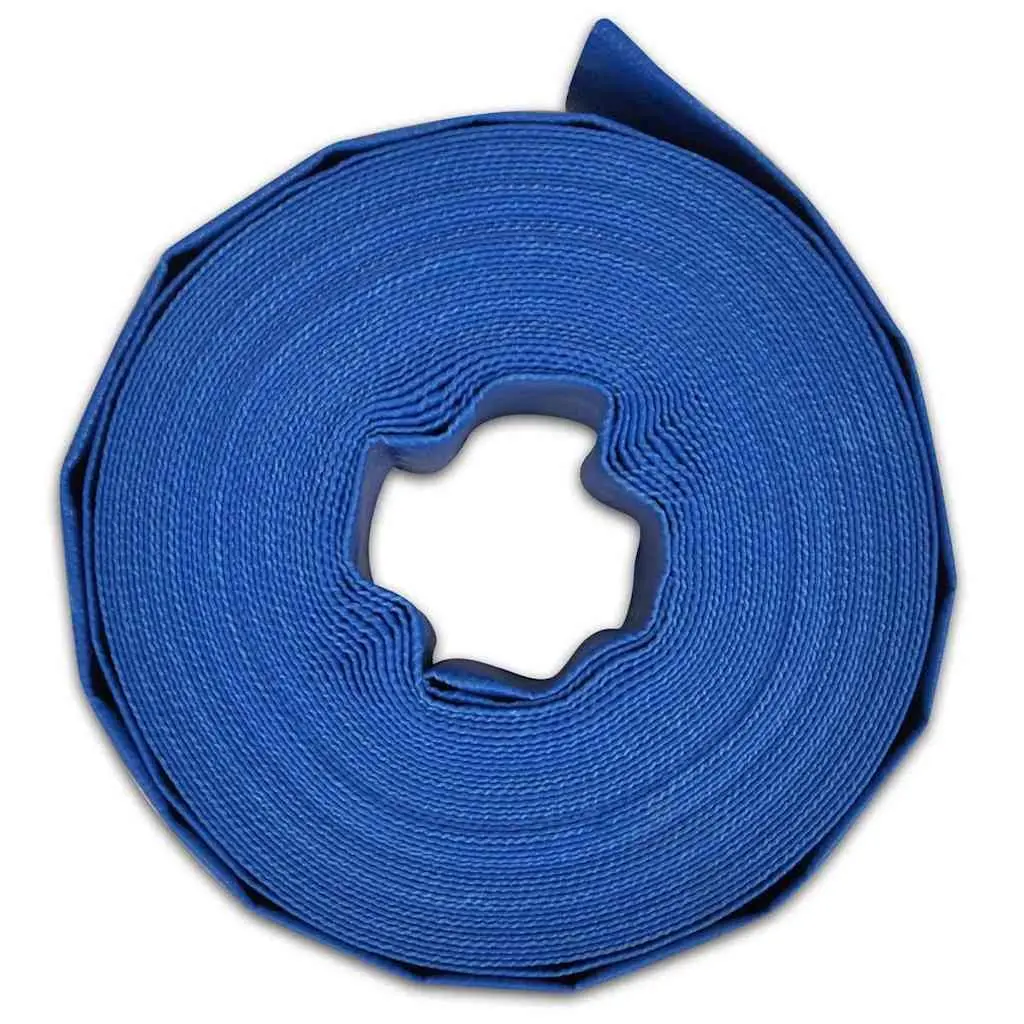 Flat Hose Water Irrigation 50 m 1.5" PVC Flexible Lay Coil
