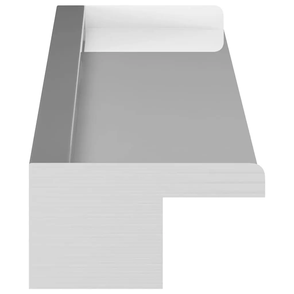 Rectangular Pool Waterfall Fountain 110cm Garden Pond Decoration Silver